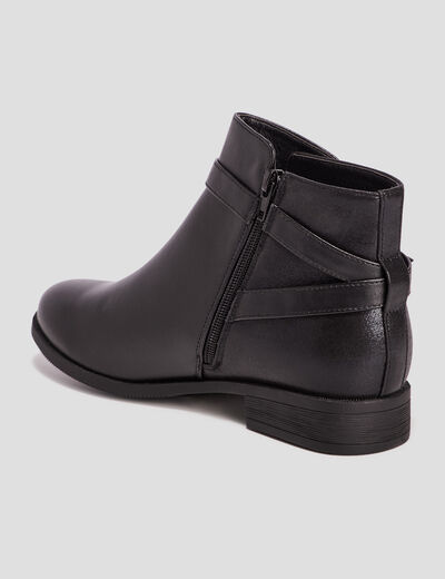 Bottines avec brides noir femme