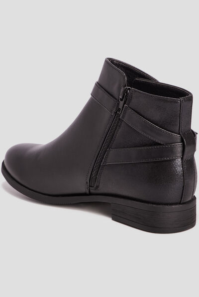 Bottines avec brides noir femme