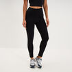 Legging taille haute coton noir femme