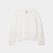 Gilet boutonné ivoire fille
