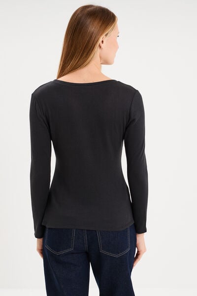 T-shirt thermique manches longues noir femme