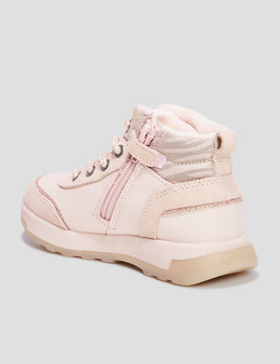 Bottines à lacets Kickers Fauna rose fille