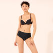 Haut de maillot de bain forme push up noir femme