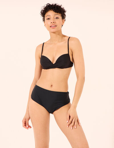 Haut de maillot de bain forme push up noir femme