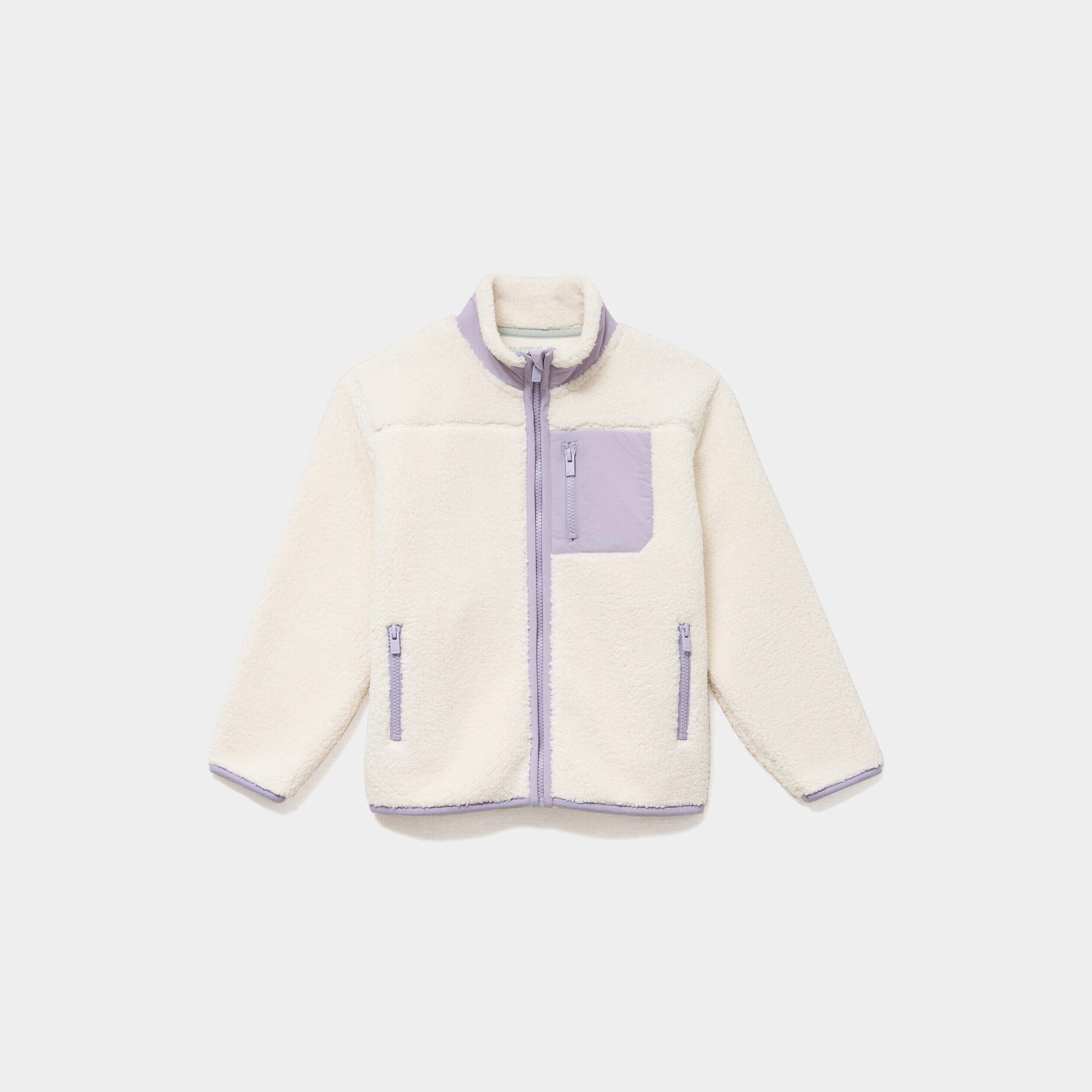 Gilet zippé effet sherpa blanc fille TRAPPEUR