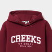 Sweat &agrave; capuche hoodie &agrave; logo bordeaux fille