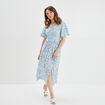 Robe longue droite Creeks blanc femme
