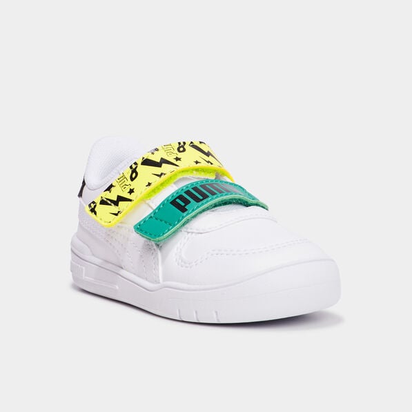 tennis basses a scratchs puma blanc bebeg Tennis basses à scratchs Puma blanc bébé garçon