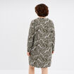 Robe courte ample col en V vert kaki femme grande taille