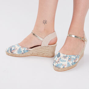 sandales espadrilles compensees multicolore femme Sandales espadrilles compensées multicolore femme