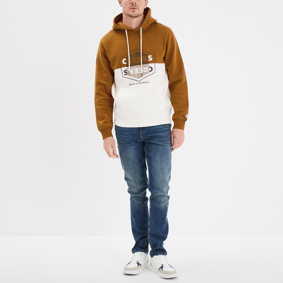 Jeans slim 5 poches denim dirty homme