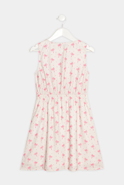Robe trapèze Liberto ecru fille