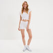 Short cycliste coton majoritaire blanc femme