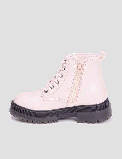 Bottines crantées Minnie rose fille