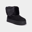 Boots avec fausse fourrure noir femme