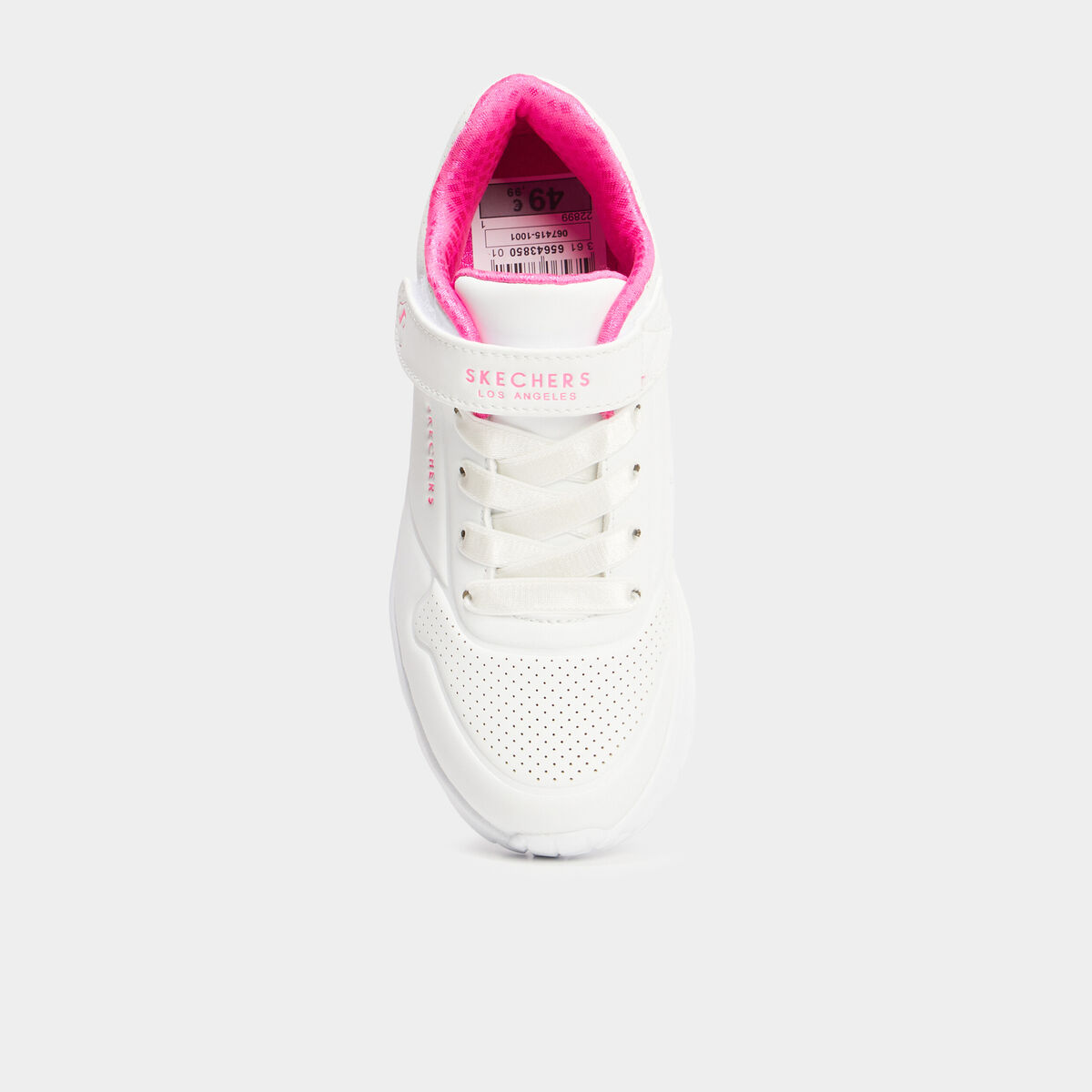 Tennis à lacets Skechers Uno blanc fille
