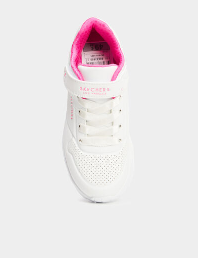 Tennis à lacets Skechers Uno blanc fille