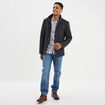 Chemise ajustée col français blanc homme