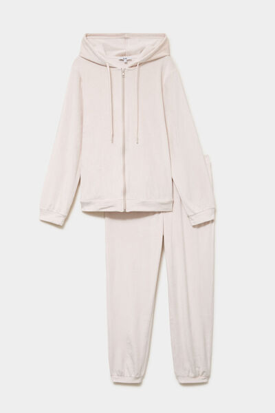 Ensemble pyjama sweat pantalon velours sable femme