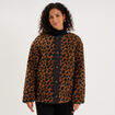 Veste r&eacute;versible matelass&eacute;e et polaire noir femme