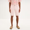 Bermuda short chino straight stretch rose pastel homme