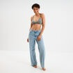 Soutien-gorge triangle sans armatures vert kaki femme