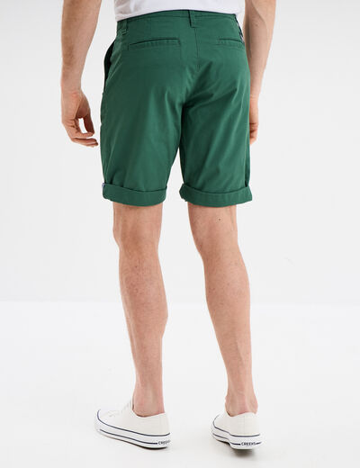Short chino slim Creeks vert menthe homme