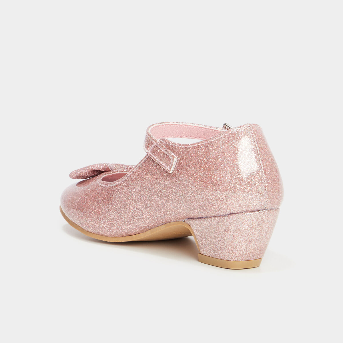 Babies à paillettes vernies Disney rose fille