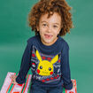 Pull de No&euml;l Pok&eacute;mon Pikachu bleu marine gar&ccedil;on