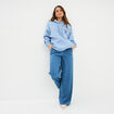 Sweat hoodie oversize à capuche Stitch bleu femme