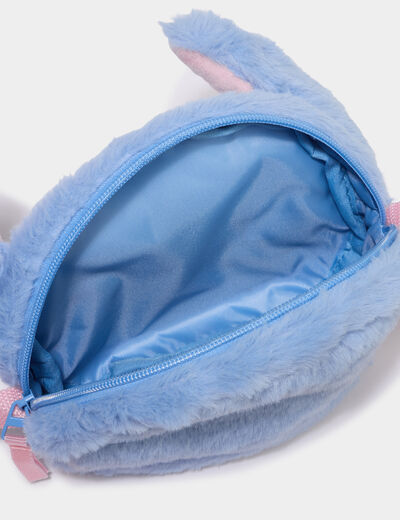 Sac bandouli&egrave;re fausse fourrure Stitch bleu fille