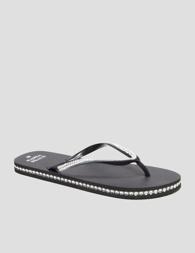 Tongs avec strass Wamea Beach noir femme