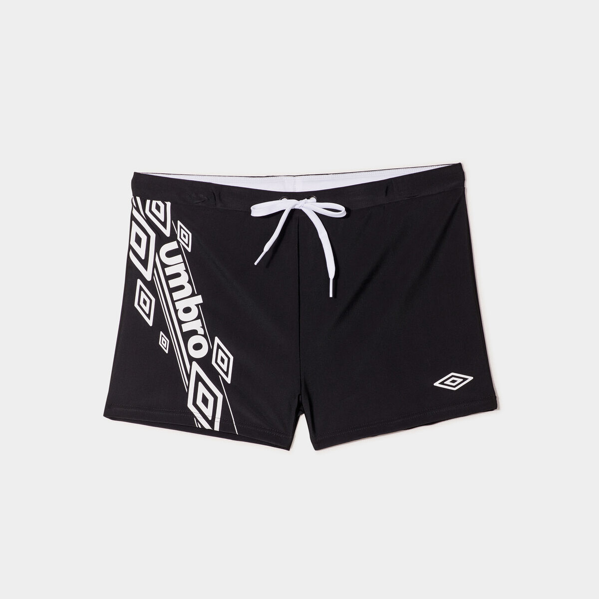 Boxer de bain taille &eacute;lastiqu&eacute;e blanc homme