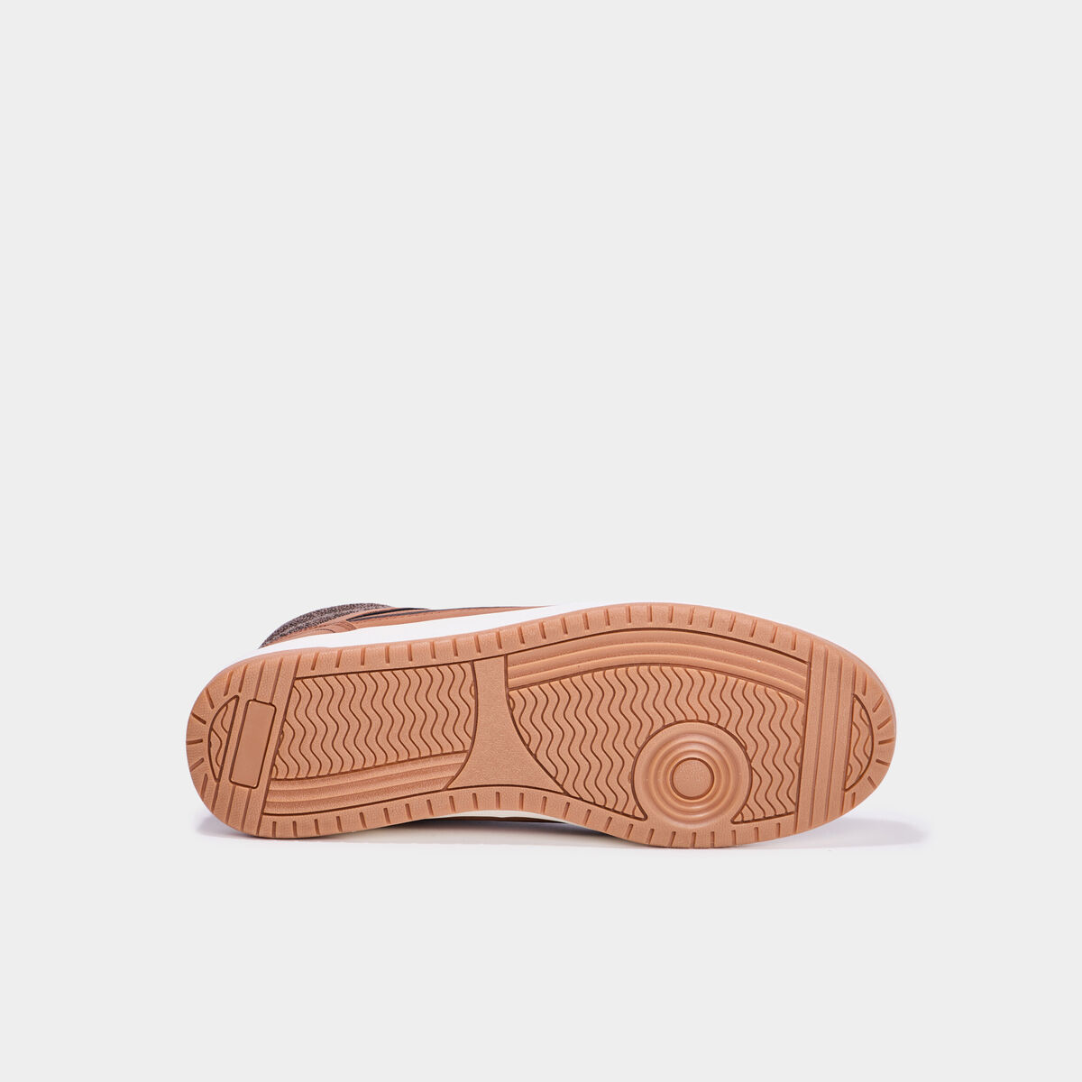Baskets montantes fourr&eacute;es marron homme