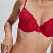 Soutien-gorge corbeille dentelle rouge femme