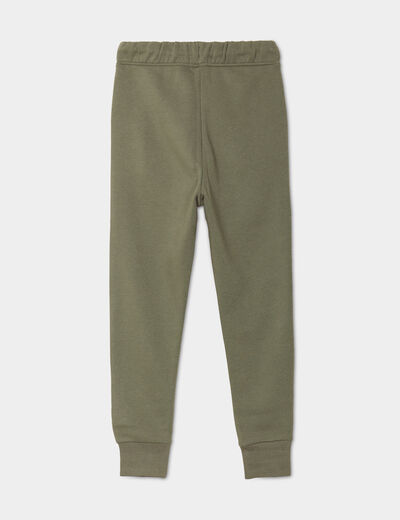 Pantalon de jogging taille élastiquée vert kaki garçon
