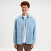 Surchemise en jean 1 poche coton denim stone homme