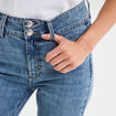 Jean denim droit en coton denim stone femme