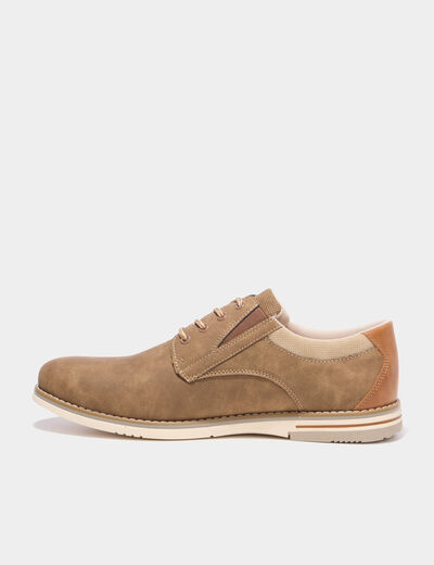 Derbies &agrave; lacets sable homme