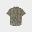 Chemise manches courtes vert kaki garçon