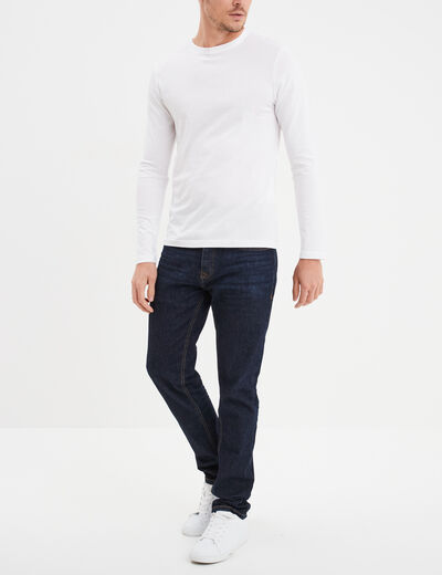 T-shirt manches longues blanc homme