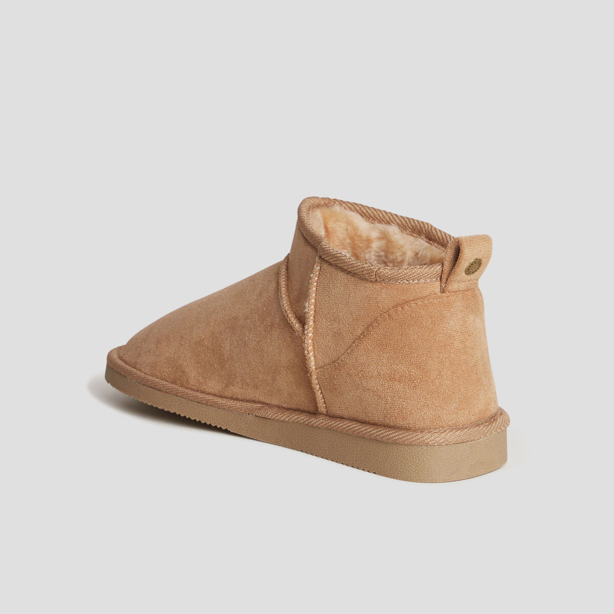 Bottines fourrées sable femme