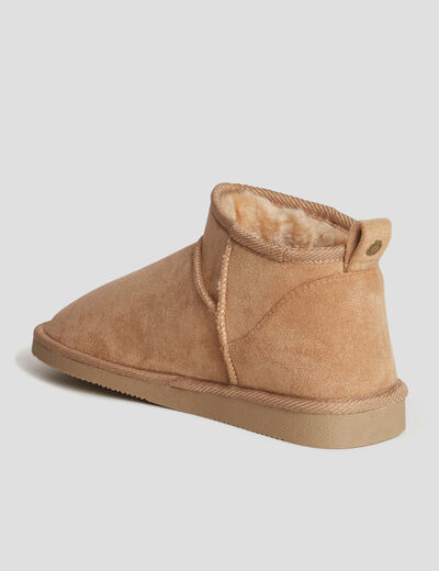 Bottines fourrées sable femme