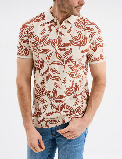 Polo manches courtes Creeks beige homme
