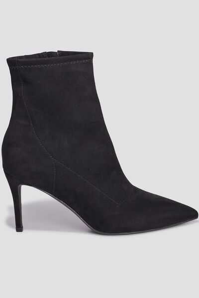 Bottines bouts pointus talons aiguilles noir femme