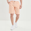 Short chino droit lin majoritaire rose clair homme