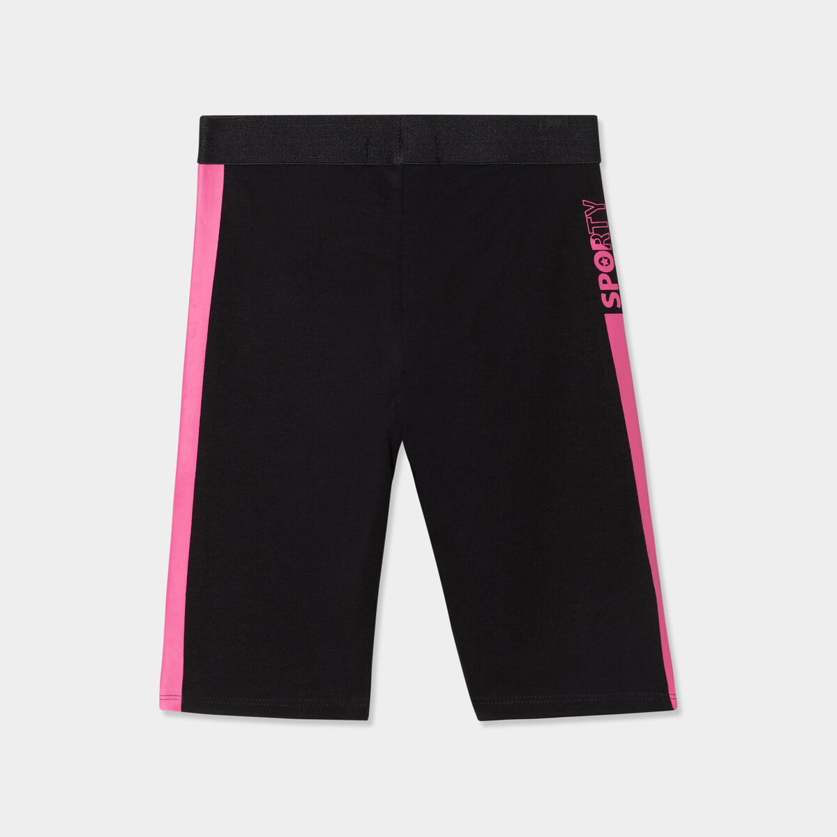 Legging cycliste coton noir fille