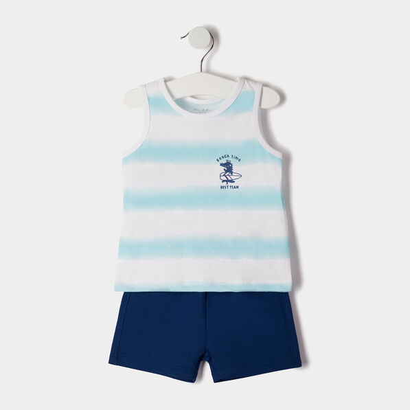 Ensemble Kimbaloo bleu turquoise bébé garçon
