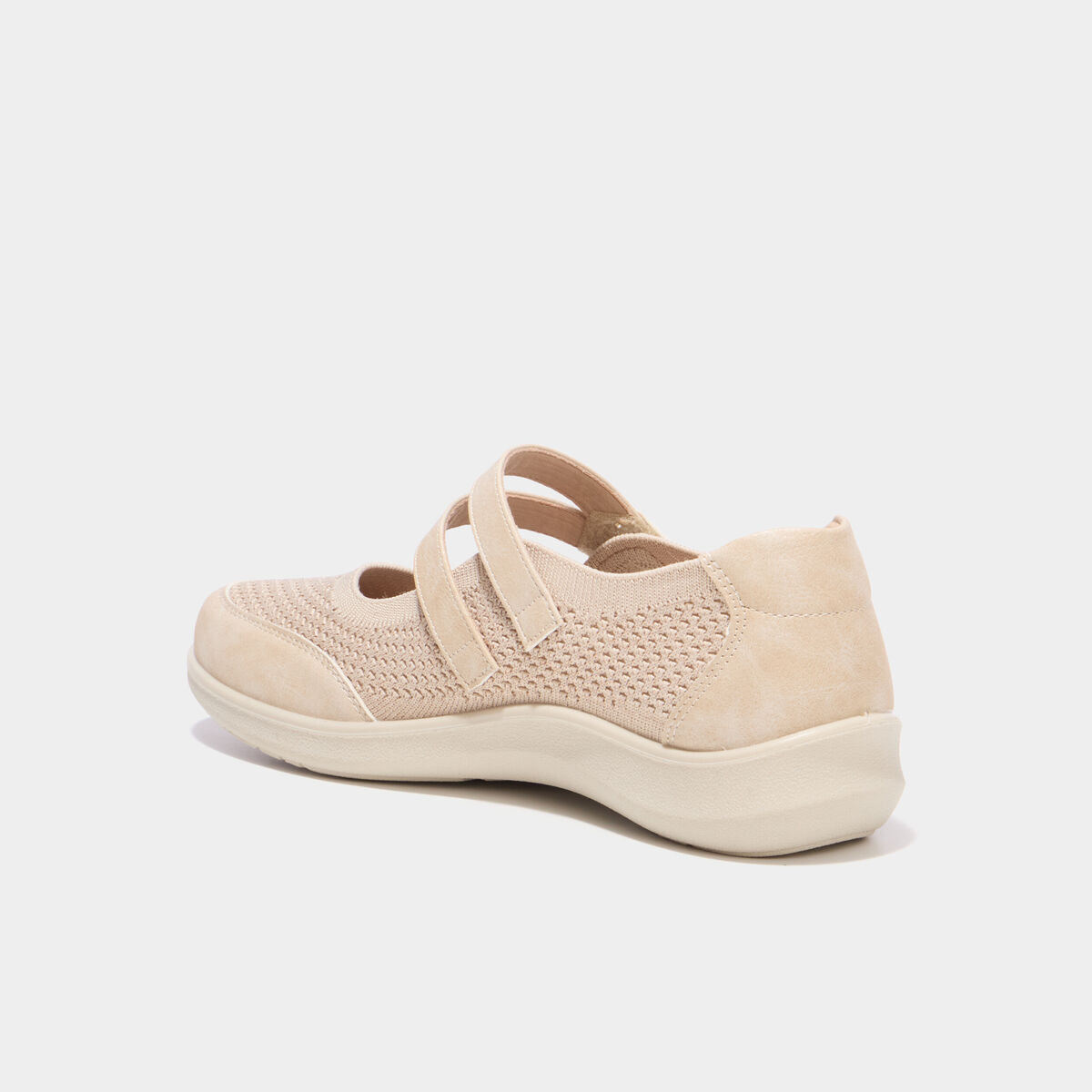 Ballerines brides &eacute;lastiqu&eacute;es sable femme