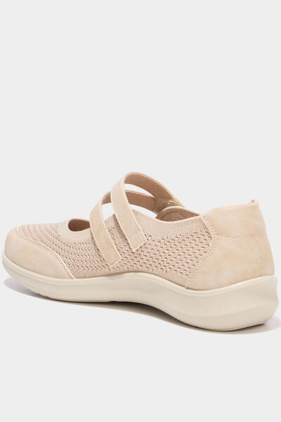 Ballerines brides &eacute;lastiqu&eacute;es sable femme